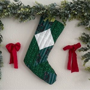 Green Quilted Harry Potter Slytherin Christmas Stocking